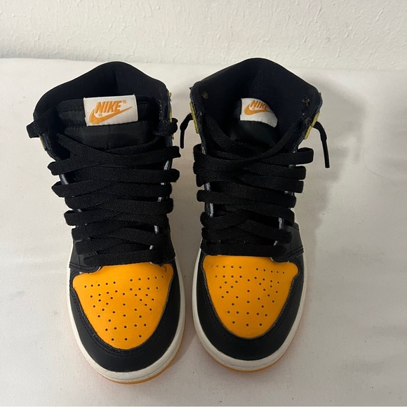 Jordan 1 Retro High OG (PS) 1Y Kids Taxi Black-Sail Sneakers AQ2664 711 - Picture 4 of 7